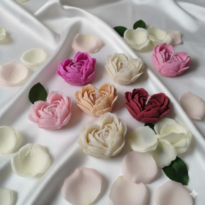 Heart Flower Candle