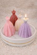 This cute dress candles are perfect bridesmaids candles to add in a hamper, available in 4 pastel shades to suit any your wedding theme.