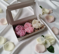 Molded heart shaped candles made up of soy pillar wax comes in the set of 3 with 3 different fragrances.
