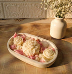 A perfect house warming gift made up of Soy and coco blend wax a perfect designer piece, that will add freshness and warmness to any house. A cherry blossom container candle.
